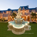 Natural Stone Woman and Children garden waterfall fountain